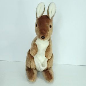 Kangaroo Plush Stuffed Animal Australia Marsupial Pawsenclaws Brown Large 16"
